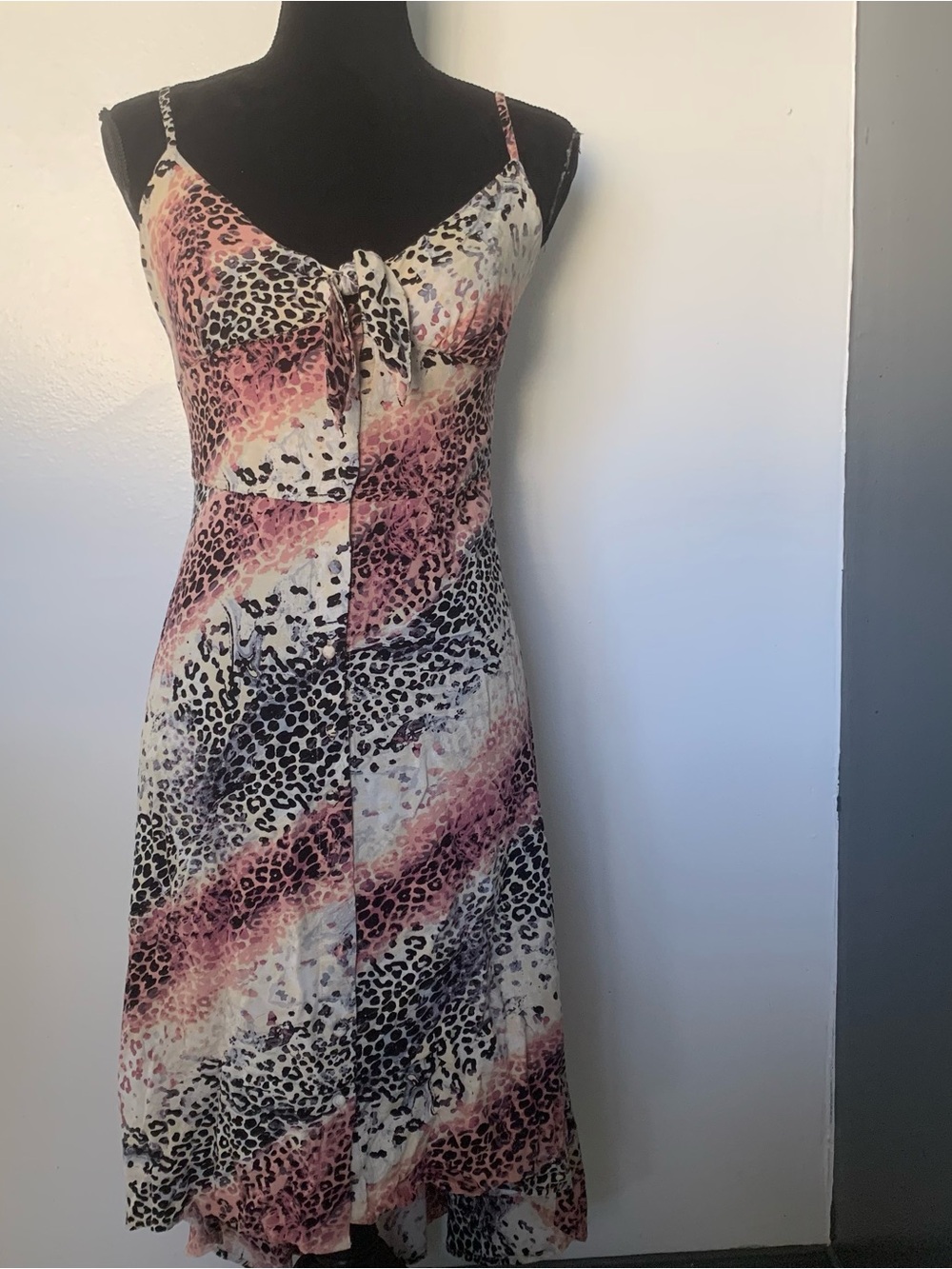 Jessica Simpson Pink & Black Animal Print Dress